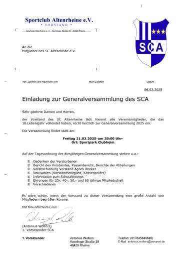 Generalversammlung 2025