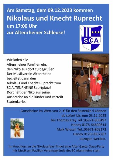 Begrüßung des Nikolaus in Altenrheine